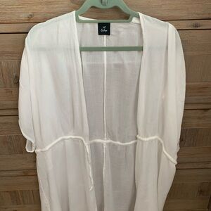 Echo White Sheer cover-up one size